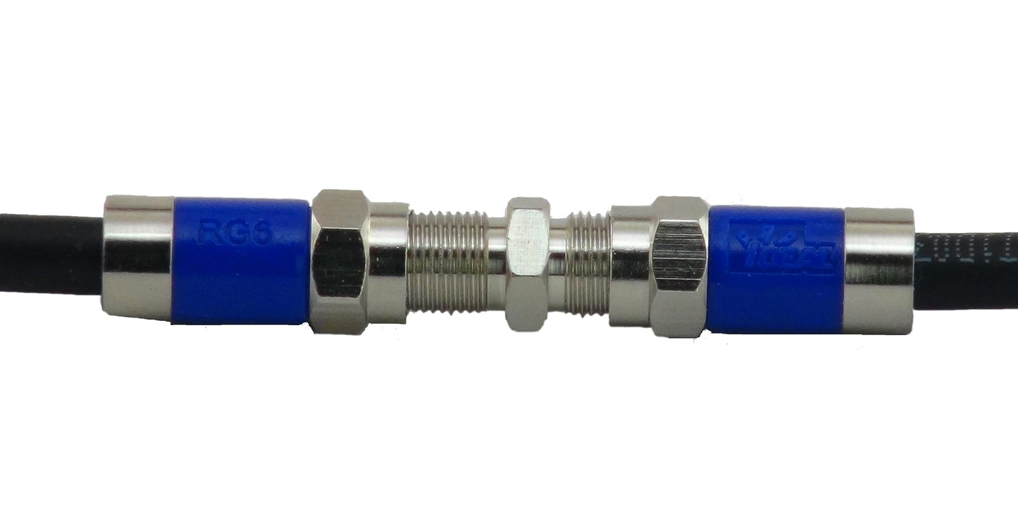 IDEAL INDUSTRIES INC. 85-339 Coax Adapter Female to Female, F-Splice Coax Cable Adapter for High-Definition Applications, 4 Adapters