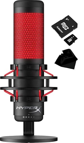 Newest HyperX - QuadCast USB Multi-Pattern Electret Condenser Microphone | 2020 Edition | for PS4, PC and Mac | Pop Filter | Anti-Vibration Shock