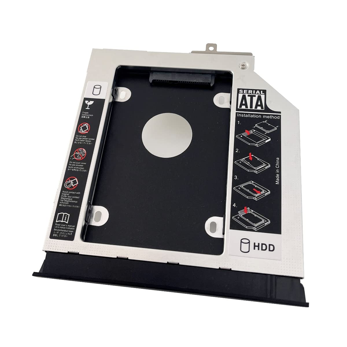 2nd HDD SSD Hard Drive Optical Bay Frame Caddy Tray for Asus A555 K555 FL5600 FL5800 X554 F554 X555 F555 with Bezel Front Cover Mounting Bracket