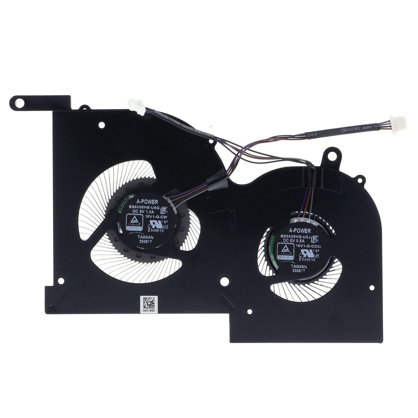 Replacement CPU+GPU Cooling Fan for MSI GS66 WS66 Stealth 10SD 10SE 10SF 10SFS 10SGS MS-16V1 BS5005HS-U4Q BS5005HS-U4J 16V1-G-CW 16V1-G-CCW