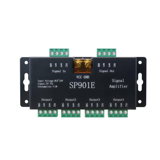 PAUTIX SP901E LED Pixel SPI Signal Amplifier Repeater for WS2811 WS2813 SK6812 WS2815 WS2801 SK9822 etc All The RGB Addressable LED Strip Lights