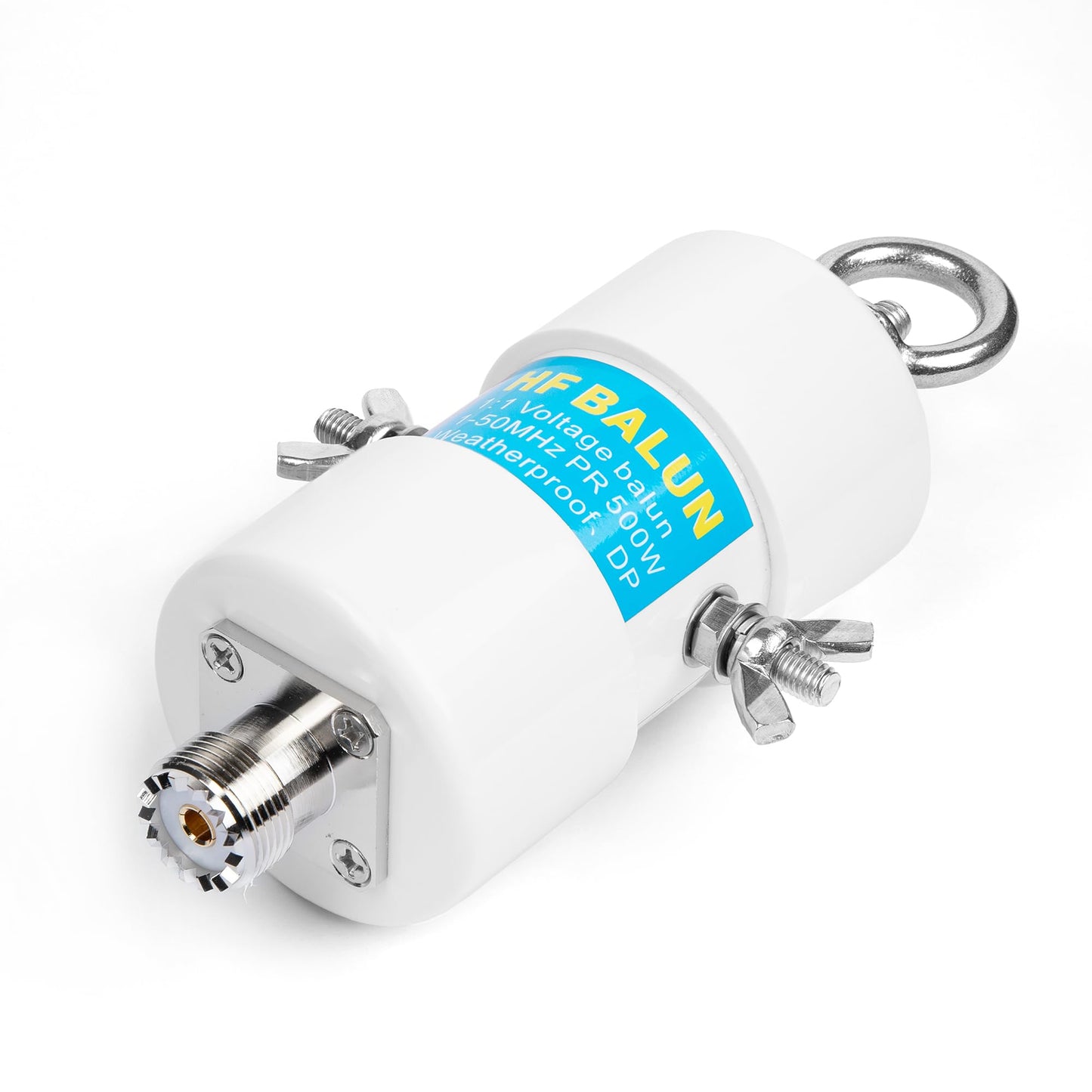 Femei 1-50MHz 500Watt HF Balun DIY Waterproof 1:1 Voltage Balun with UHF Female (SO-239) Connector