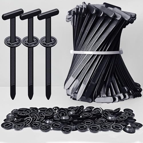 200PCS Upgraded Nylon Universal Cable Tie Buckle, Heavy Duty Self-Locking Rivet Zip Ties, Multifunctional Cable Tie Buckle for Car Daily Repair, Home