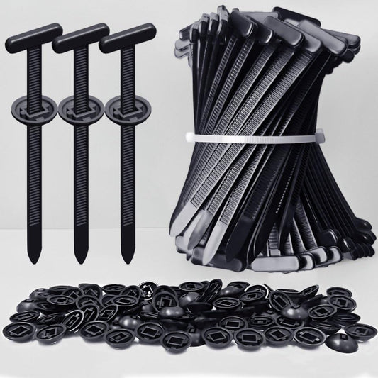 200PCS Upgraded Nylon Universal Cable Tie Buckle, Heavy Duty Self-Locking Rivet Zip Ties, Multifunctional Cable Tie Buckle for Car Daily Repair, Home