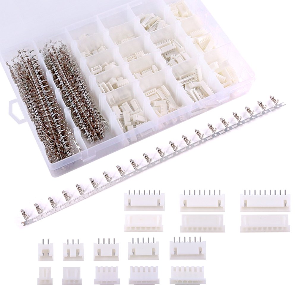 Glarks 1180 Pieces 2.54mm 2/3/4/5/6/7/8/9 Pin Housing Adapter Cable Connector Socket Male and Female with 2.54mm Female Pin Header Connector Perfectly
