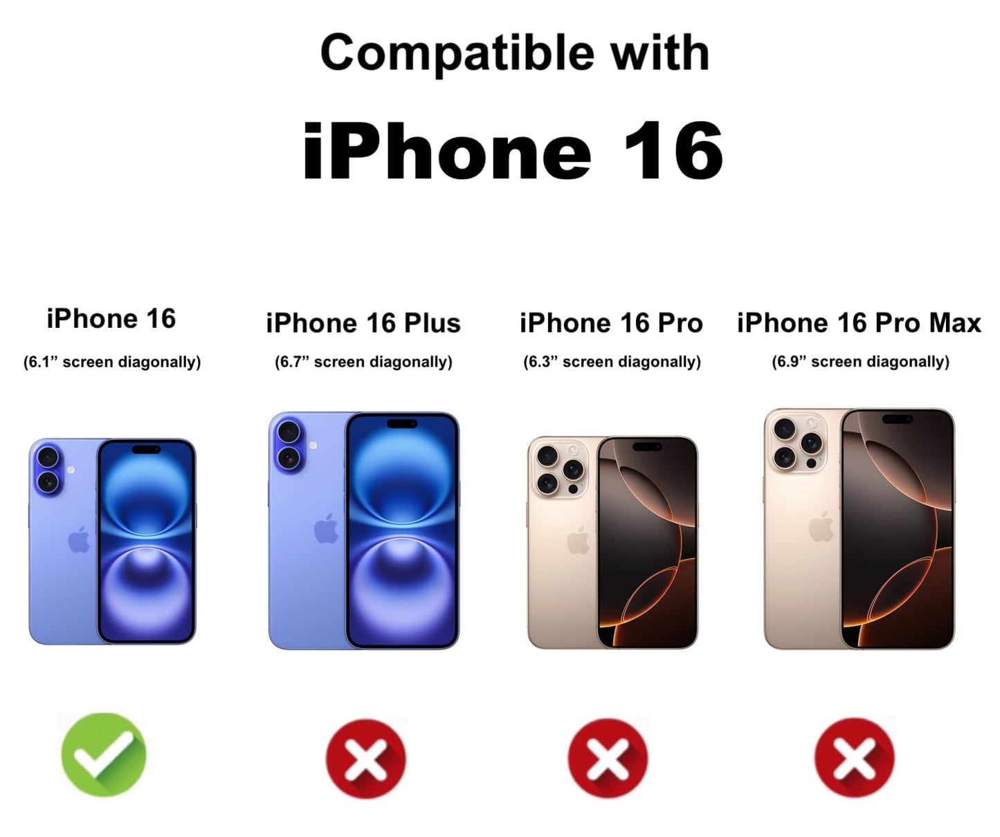 Shamo's Clear TPU Case for iPhone 16 - with Camera Protection, Ultra Slim, Shockproof, Anti-Yellowing, Scratch-Resistant, Wireless Charging