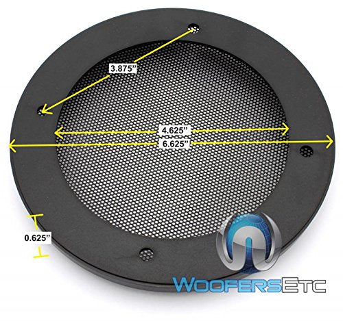 American Accessories 5.25" Universal Steel Mesh Protective Speaker Grills-Pair