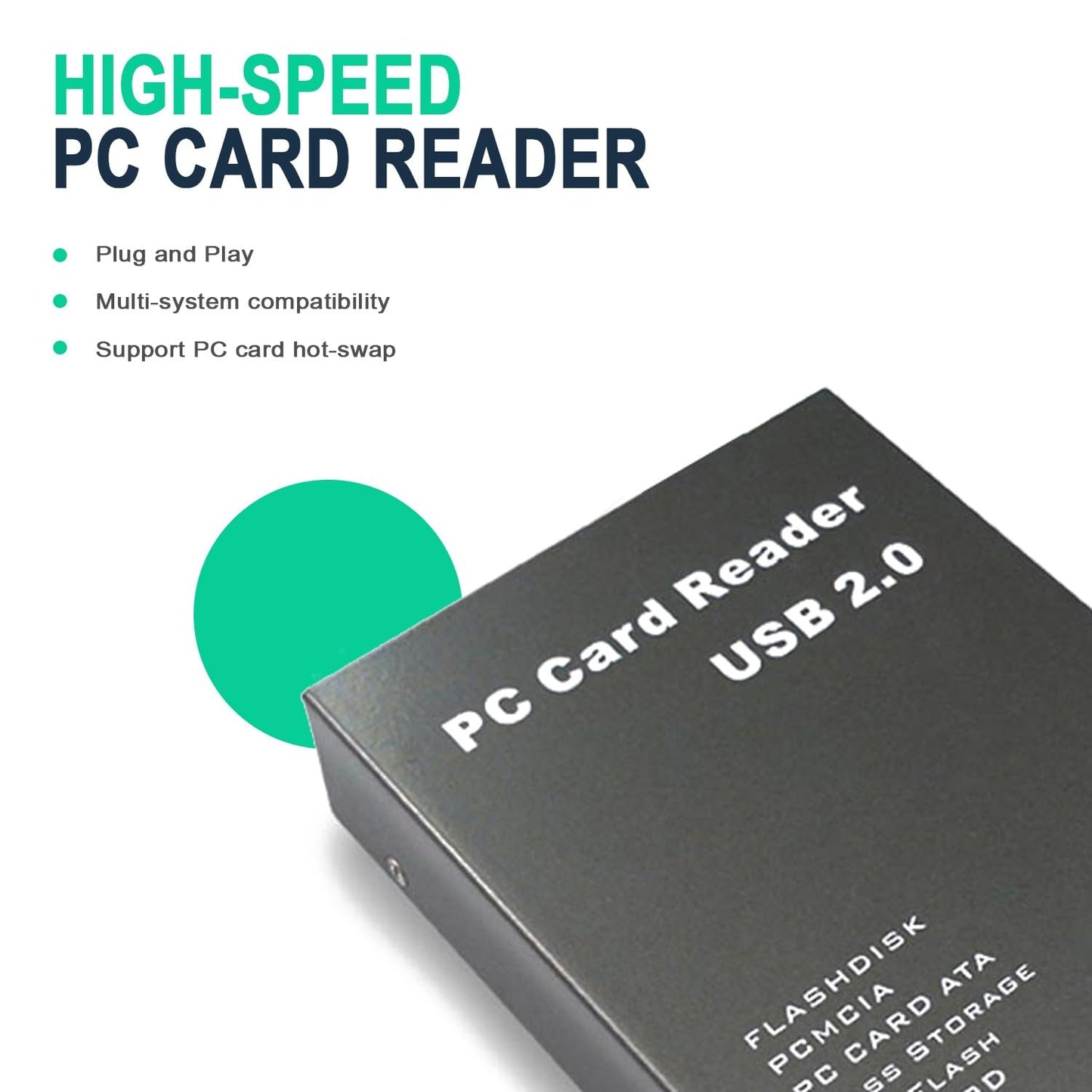 SPENFiLY USB 2.0 PCMCIA Card Reader - PC?Card ATA & ATA Flash Mass Storage Support USB PCMCIA Reader