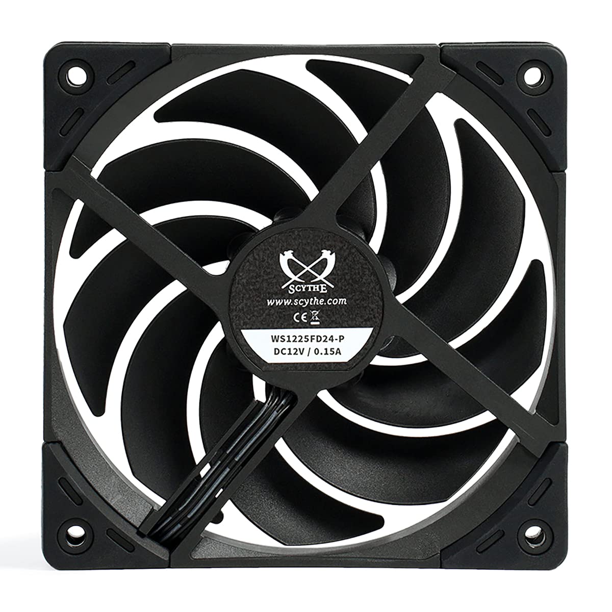 Scythe Wonder Snail 120 PWN - 2400 RPM, 120mm x 25mm Static Pressure Optimized High-Performance Computer Case Fan, Fluid Dynamic Bearing, 4-Pin
