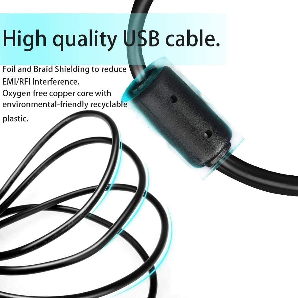 AlyKets Replacement USB 2.0 Camera Battery Charger Cable Data Sync Cord Lead for Sony Cybershot Cyber-Shot DSC-H200 300, DSC-W370 W800 W810 W830 W730