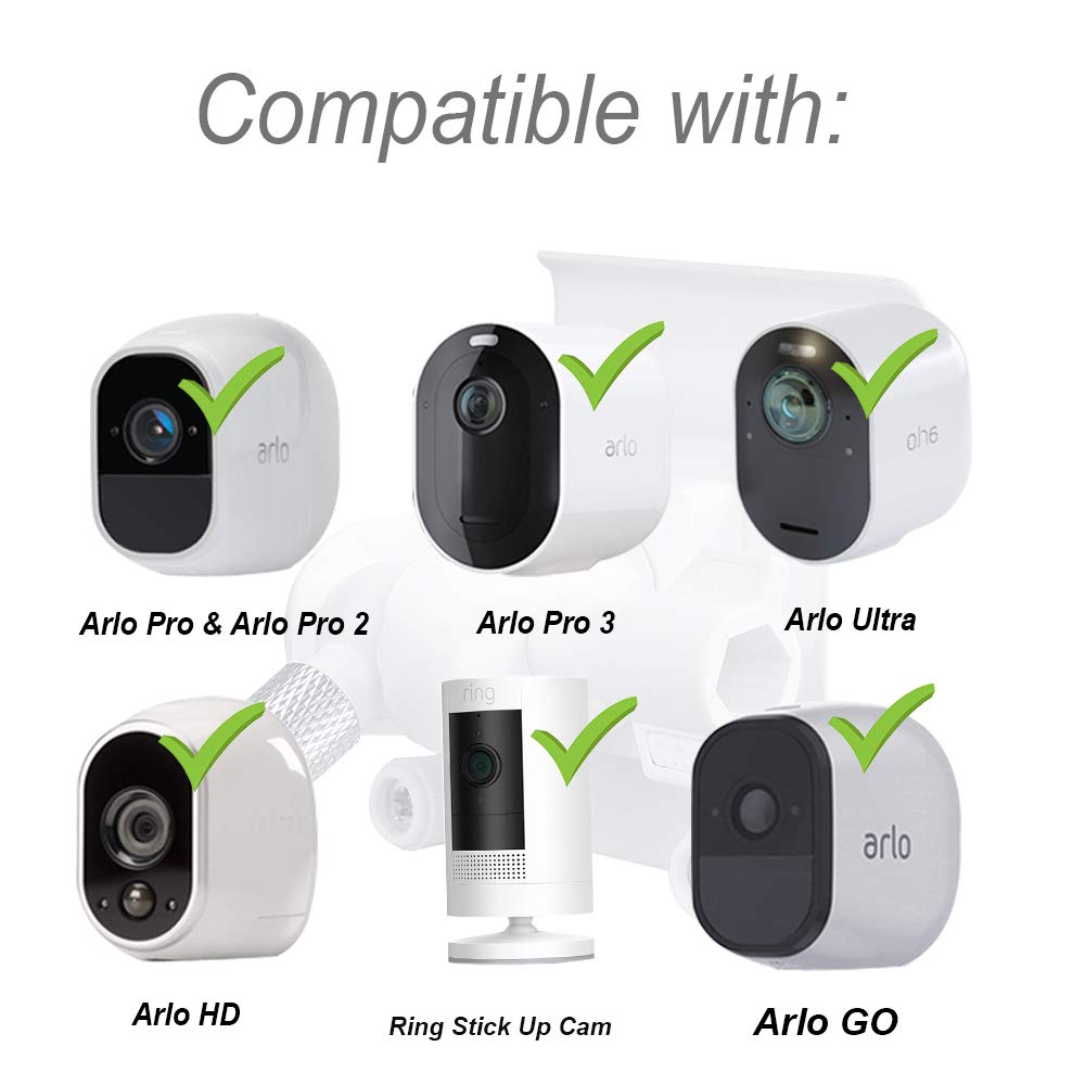 HOLACA [Upgraded Version] Vinyl Siding Clips for Arlo ZUMIMALL Ring Eufy Security Camera, Hanger Hooks for Mounting Security Camera, Weatherproof