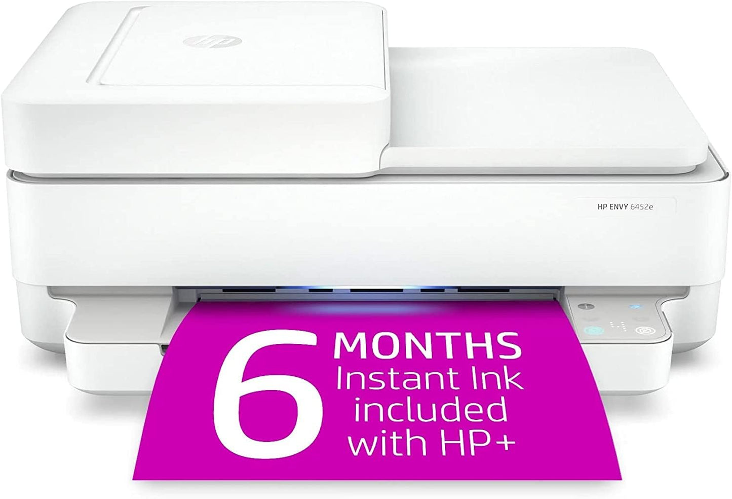 HP Envy 6452e Wireless Inkjet Color All-in-One Printer, Print Copy Scan, 35 Sheet ADF, 2-Side Printing, WiFi USB Connectivity, Instant Ink Ready, Home