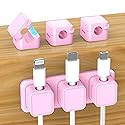Magnetic Cable Organizer for Desk - Upgraded Wire Clips with Adhesive Base - Desktop Cord Holder for USB, Charging Cables - 6 Clips + 1 Magnetic Base