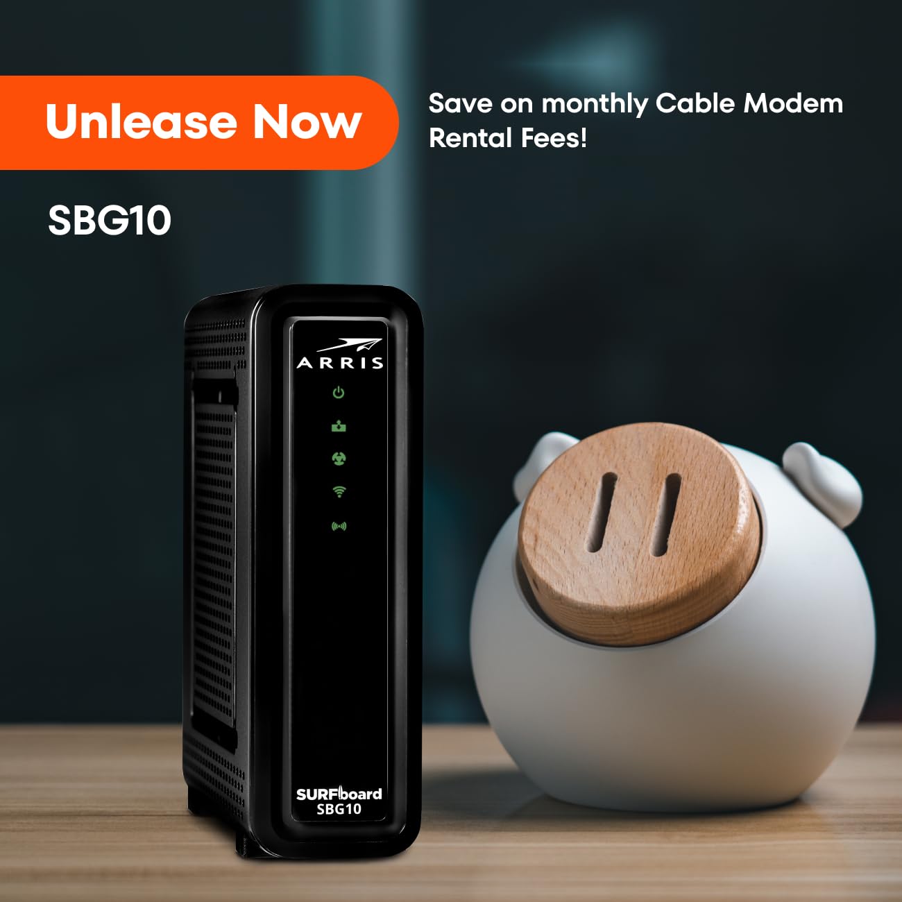 ARRIS (SBG10) - Cable Modem Router Combo - DOCSIS 3.0 16 x 4 Gigabit & AC1600 WiFi, [Check with your provider for compatibility]400 Mbps Max Internet
