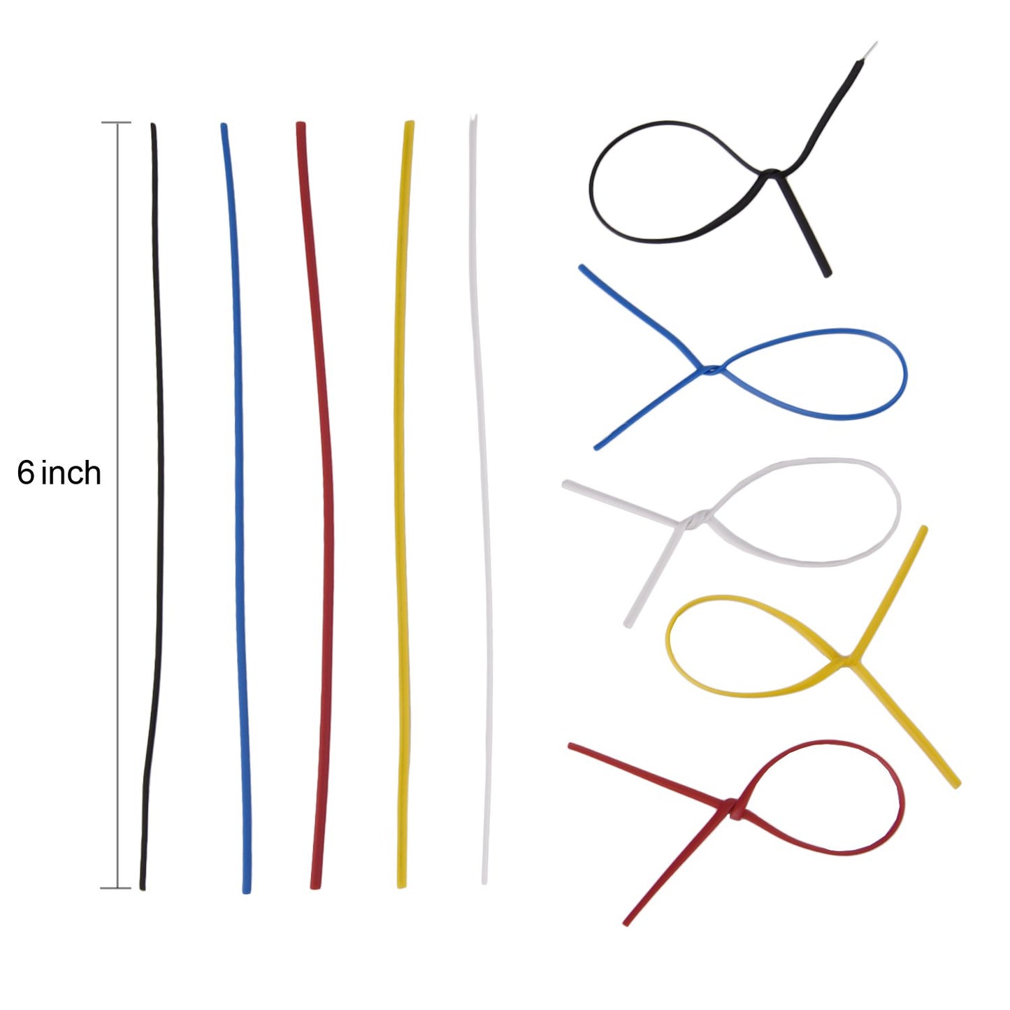 Sunmns 250 Piece Colorful Metallic Twist Cable Cord Wire Ties Reusable Fastening, 6 Inch