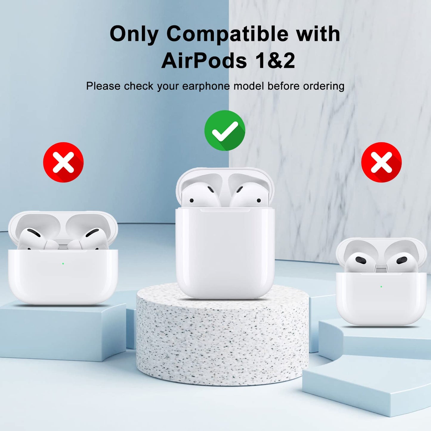 AIIEKZ Compatible with AirPods Case Cover, Soft Silicone Case with Gold Heart Pattern for AirPods 2&1 Generation Case with Rhinestone Studded Letter