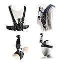 Accessories Kit for DJI Osmo Pocket 3, Quick Release 4 in 1 Chest Mount Head Strap Harness Backpack Strap Mount Wrist Strap, Wearable Border Frame