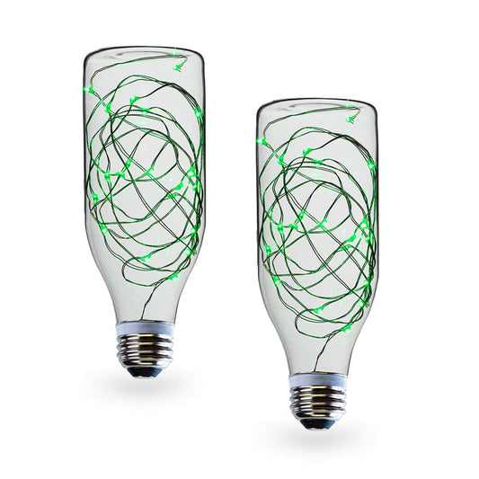 SleekLighting 1.2 watt LED Light Bulb - Bottle Fairy Light - General Purpose Green LED Light Bulb - UL Approved - Uses 1.2Watt of Energy, 110 Volts