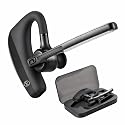 Bluetooth Headset with Mic - MAYHEY Wireless Mono Ear Bluetooth Headset, Noise Cancelling Mic, 10H Talk Time, Bluetooth 5.0, Adjustable Mic