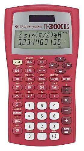 Texas Instruments TI-30XIIS Scientific Calculator, Red