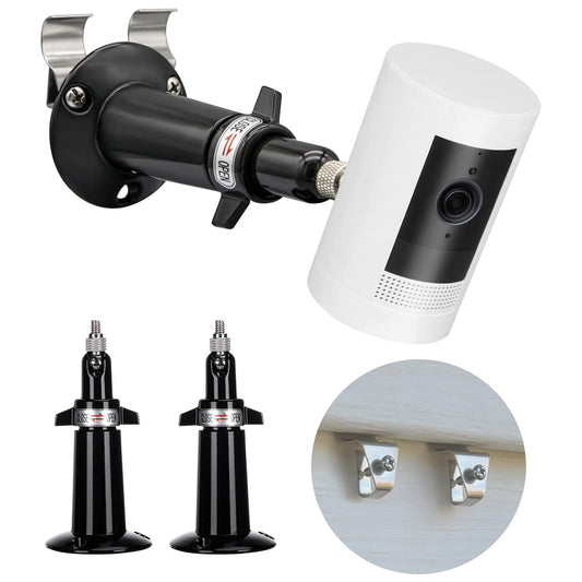 Haoyou Vinyl Siding Wall Mounts for Ring Stick Up Cam Battery & Ring Outdoor Cam Plus/Wyze/Eufy/Arlo Camera, No Drill 360 Degree Adjustable, Home