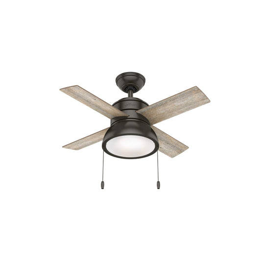 Hunter Fan 36 inch Contemporary Noble Bronze Indoor Ceiling Fan with Light Kit (Renewed)