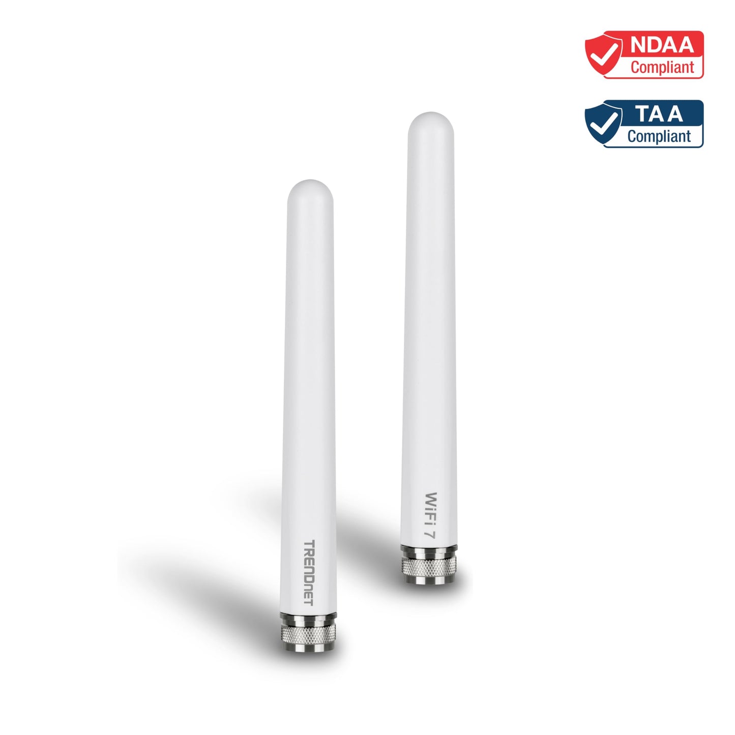 TRENDnet 3/6/7 dBi Outdoor Tri-Band Omni Antenna Kit, TEW-A057, 2.4GHz, 5GHz, 6GHz, Compatible with 802.11be/ ax/ac/n/g/b/a Routers and Access Points