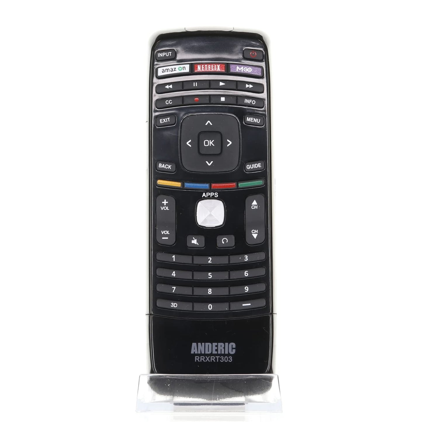 ANDERIC RRXRT303 with QWERTY for Vizio TV Remote Control