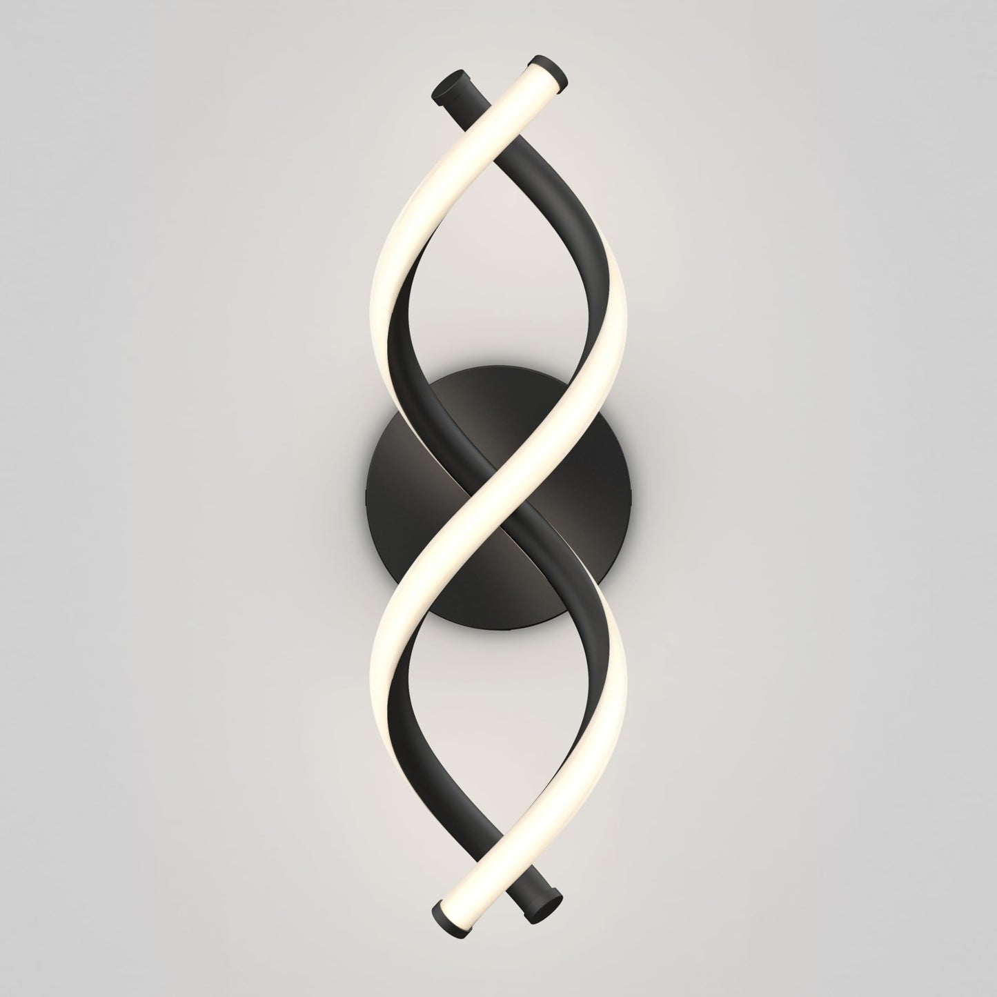 artika DNA 12W LED Modern Wall Sconce Light, Matte Black Finish, Ideal for Bathroom, Living Room, Bedroom, Hallway - 800 Lumens, 3500 Kelvin, Made