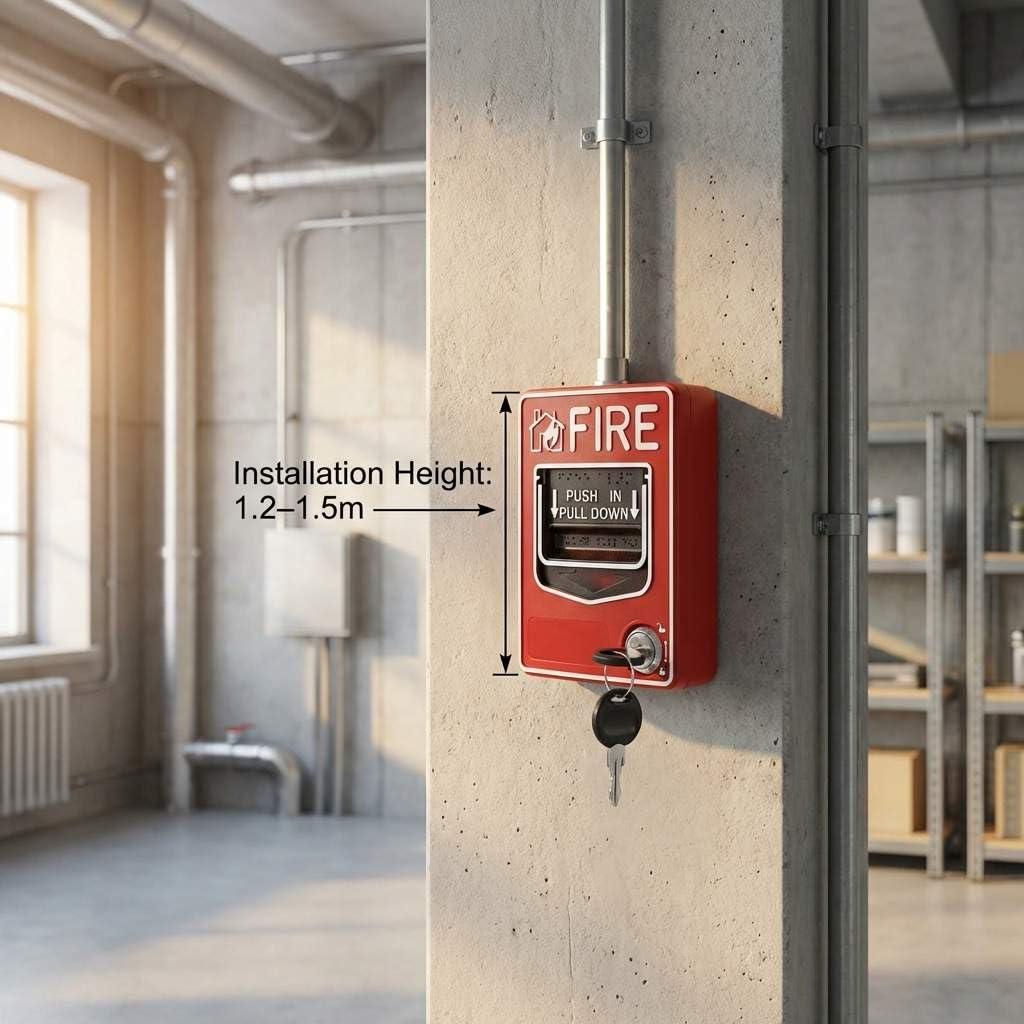 QWORK Dual Action Fire Alarm Call Point 9-28VDC - 2Pack Wired Manual Pull Station with Key Reset for Labs, Warehouses & Workshops