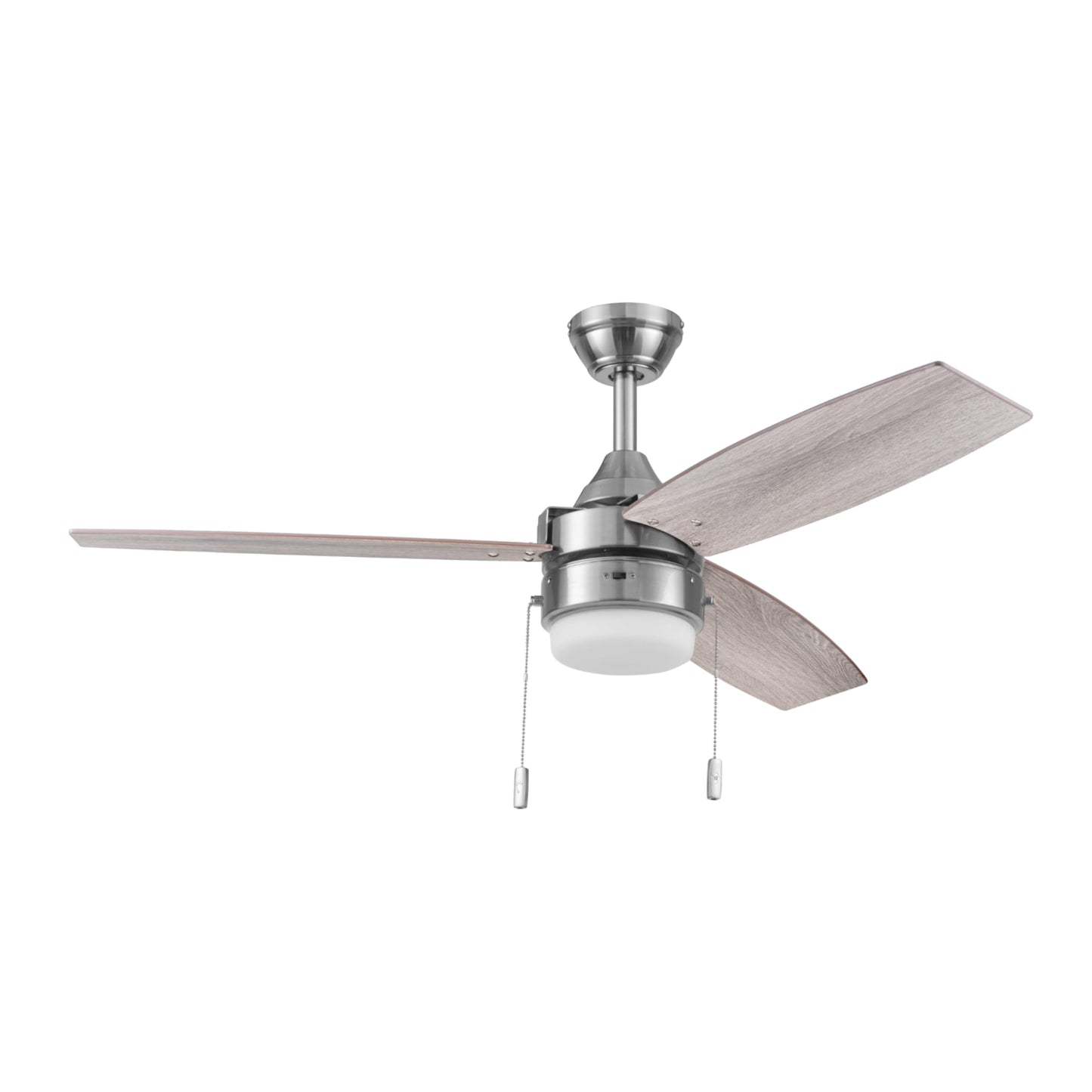 Honeywell Ceiling Fans Berryhill, 48 Inch Ceiling Fan with Color Changing LED Light, Pull Chain, Dual Mounting Options, 3 Dual Finish Blades