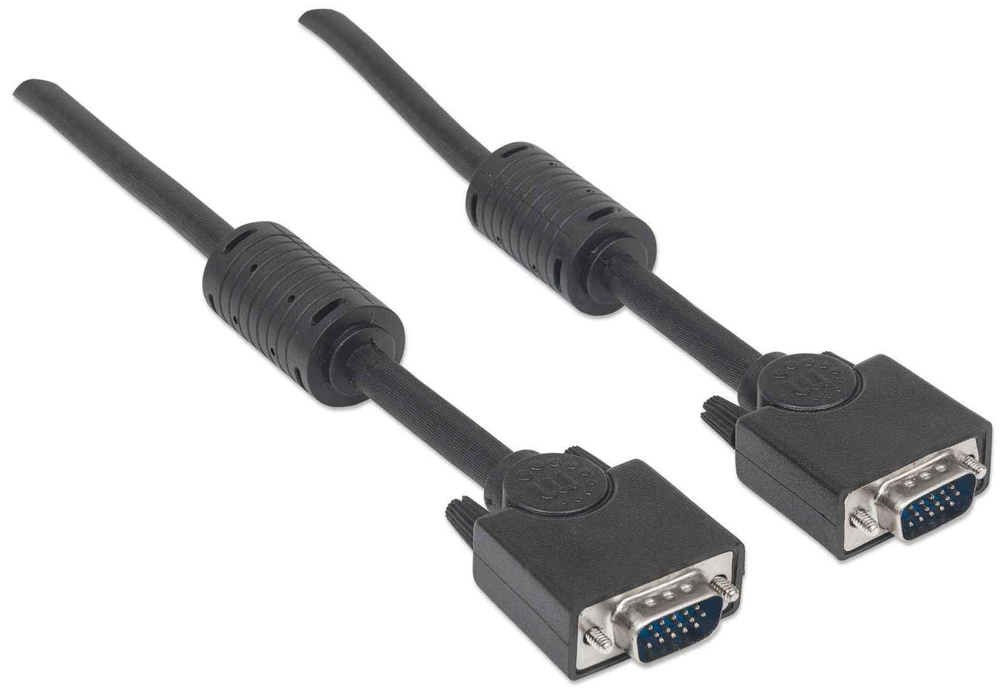Manhattan SVGA Cable HD15 Male to Male with core 33-Feet/10m (317696)