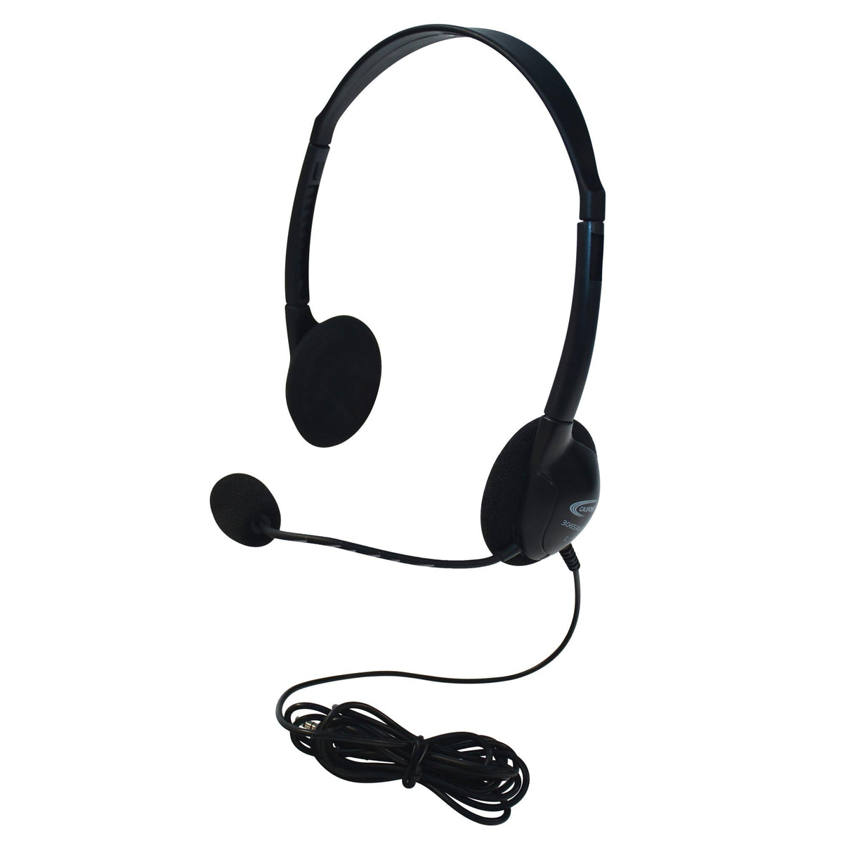 Califone 3065AVT Lightweight Personal Multimedia Stereo Headset with To Go Plug, Black, Fully Adjustable Headband Fits All Students, Recessed Wiring