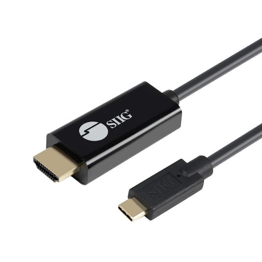 SIIG 6.6ft USB-C to HDMI Active Cable, HDMI 2.0 4K60 HDR, Portable for Windows & Mac laptops or Smartphone & Tablet, USB-C DP Alt Mode Required