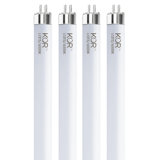 KOR 4-Pack T5/DL LED Light Bulbs, F13T5 Direct Replacement, 9W, 21 Inch