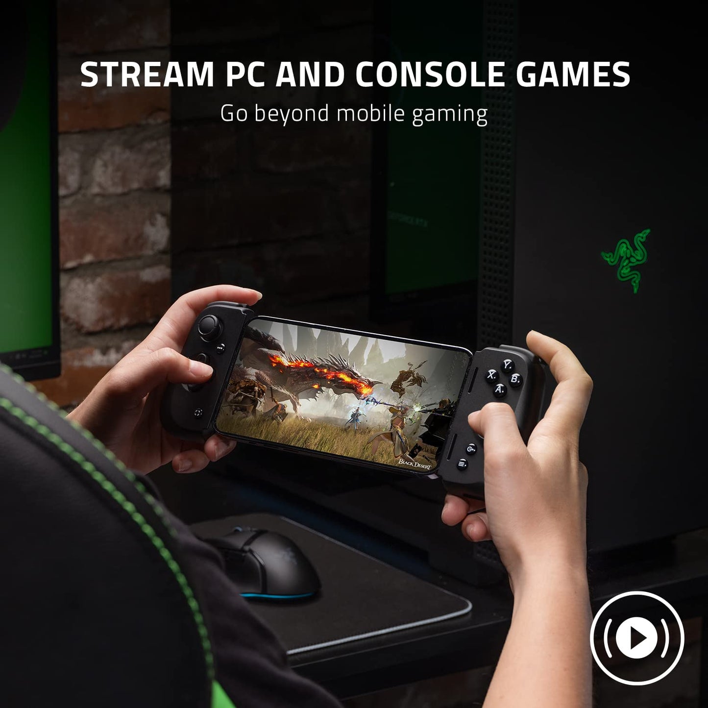 Razer Kishi V2 Mobile Gaming Controller for iPhone (Lightning): Console Quality Controls - Universal Fit w/ Extendable Bridge - Stream PC, Xbox