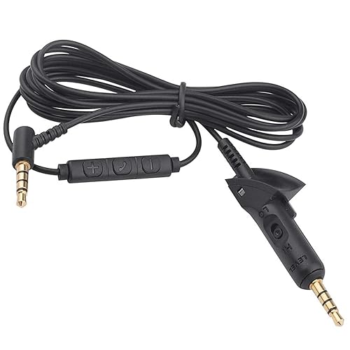 Toeasor Replacement Audio Cable Extension Cord Wire Compatible with Bose QC15 QuietComfort 15 Headphone with in-line MIC and Remote Control