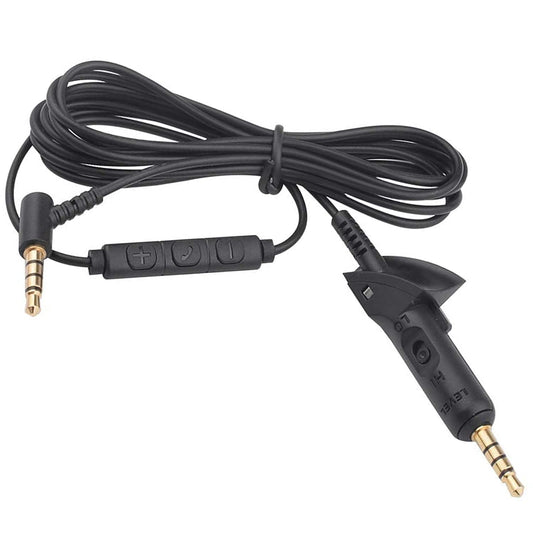 Toeasor Replacement Audio Cable Extension Cord Wire Compatible with Bose QC15 QuietComfort 15 Headphone with in-line MIC and Remote Control