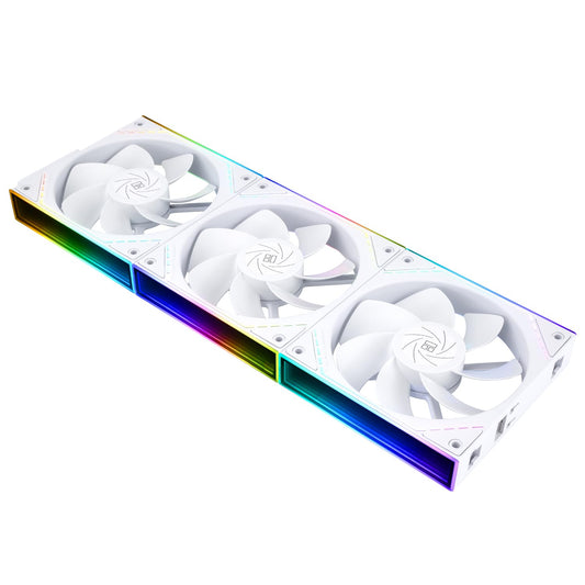 Thermalright TL-M12QRW X3 Case Fan Wireless Splicing CPU Cooler Comes with ARGB Mirror Light Effect,PC PWM Silent Cooling with 1500RPM Speed,Building