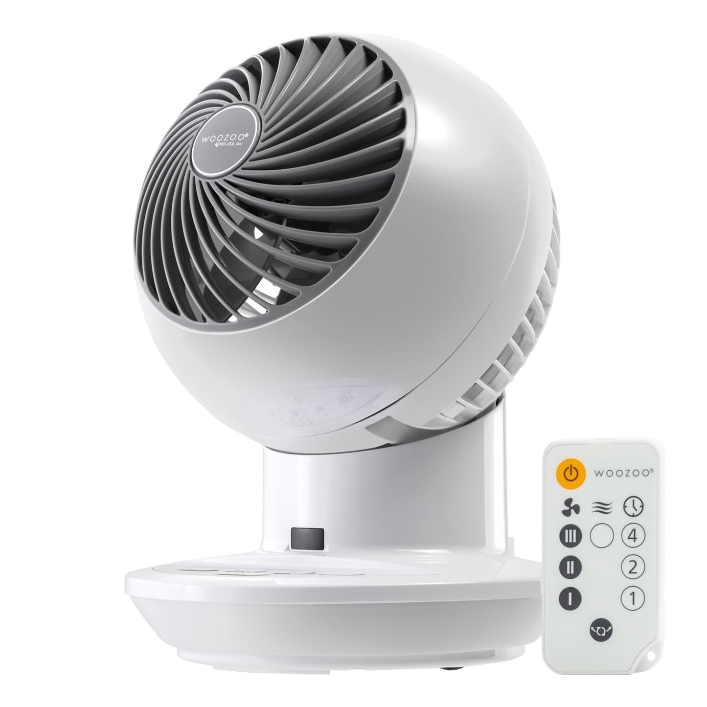 IRIS USA WOOZOO Air Circulator Fan with Remote, 3 Speeds, Quiet Fan, White