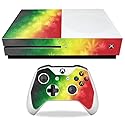 MightySkins Skin Compatible with Microsoft Xbox One S - Rasta Rainbow | Protective, Durable, and Unique Vinyl Decal wrap Cover | Easy to Apply