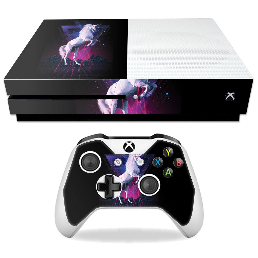 MightySkins Skin Compatible with Microsoft Xbox One S - Unicorn Rave | Protective, Durable, and Unique Vinyl Decal wrap Cover | Easy to Apply, Remove