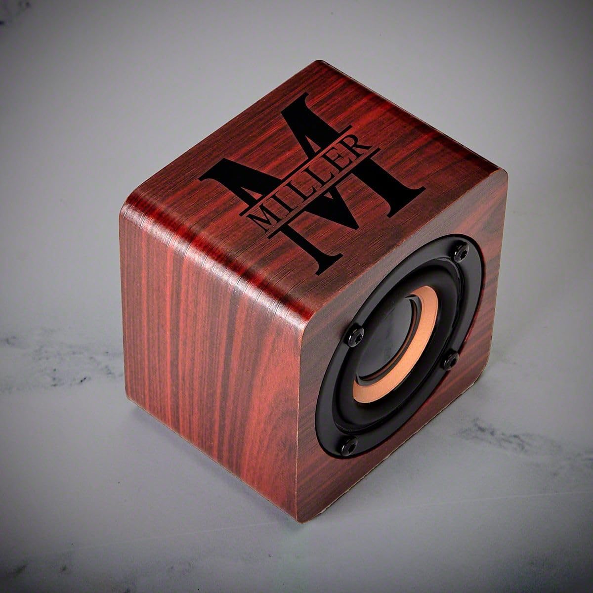 HomeWetBar Custom Bluetooth Speaker - Cherrywood, Perfect for Music Lovers, Wireless and Portable for On-The-Go