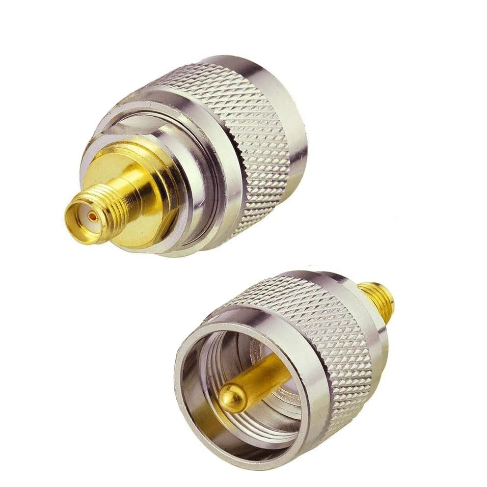 DHT Electronics 2PCS RF coaxial Coax Adapter SMA Female to UHF Male PL-259 PL259