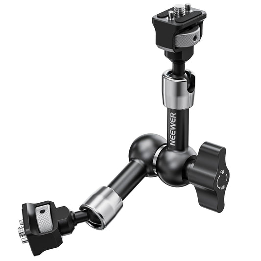 NEEWER 7" Articulating Magic Arm with 360° Ball Heads & Locating Pins for ARRI, Camera Monitor Mount with 1/4" Screws for DSLR Action Camera Monitor
