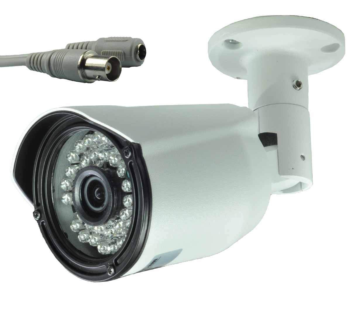 BlueFishCam Security Camera Wide Angle Lens 2.8mm CMOS 1000TVL CCTV IR LED Infrared Color Waterproof with IR-Cut Day/Night Vision with Bracket