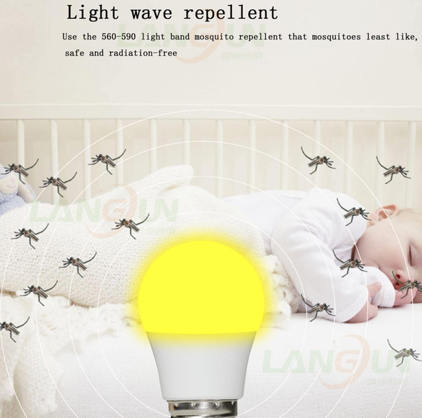 Qixivcom 4-Packs 5W G45 Yellow LED Light Bulbs E26 Outdoor Bug Light Bulb 35W Equivalent 300LM 2000K Amber Glow Yellow Bug Light Bulb Night Light