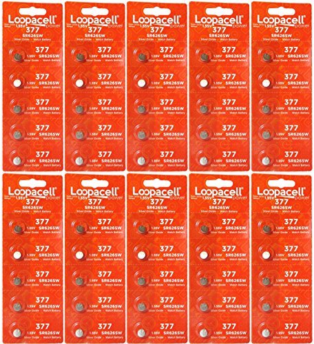 LOOPACELL 377-376 1.55v 377/376 Watch/Calculator (50) Batteries