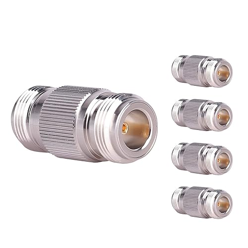 XRDS -RF 5PCS N-Female to N-Female Connector RF Coax Cable Adapter Barrel Connectors Double Female Connector Plug (NOT for TV)