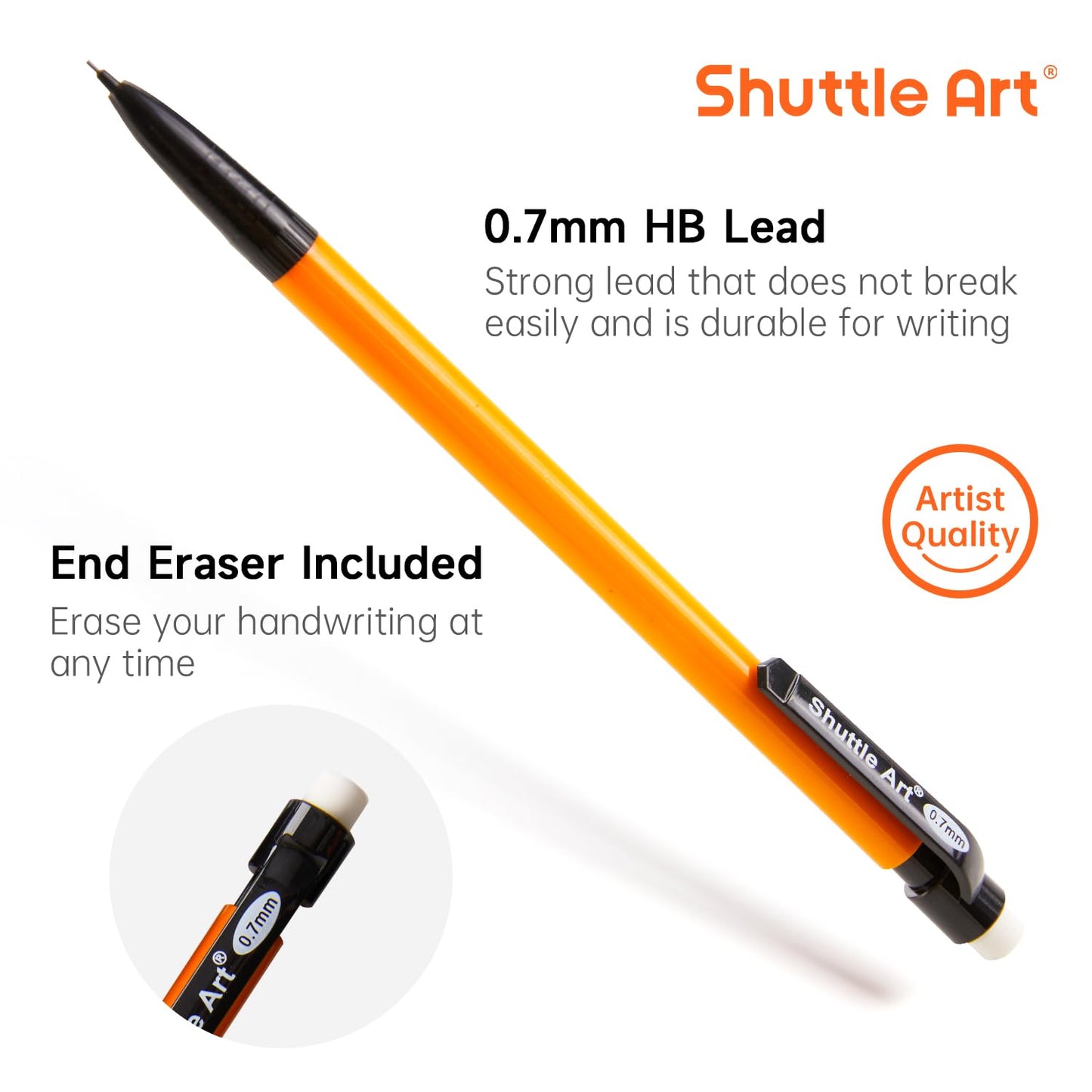 Shuttle Art Mechanical Pencils, 162 Pack Bulk Mechanical Pencils 0.7mm Medium Point, HB #2 Lead Pencils, Assorted Barrels, Office School Supplies